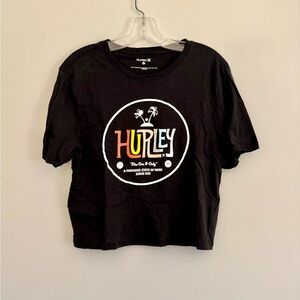 Hurley Black Graphic T-Shirt crop M